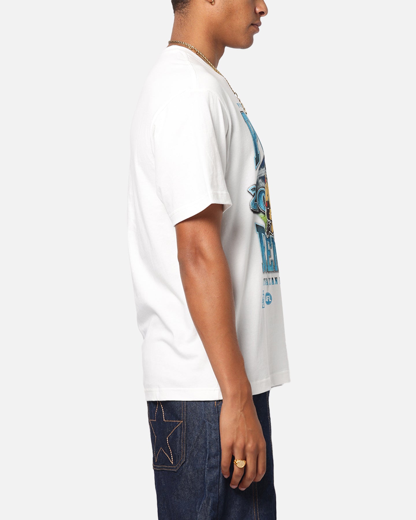 Mitchell & Ness Port Adelaide Power Mascot T-Shirt Vintage White、mySite、zt4zffjzw