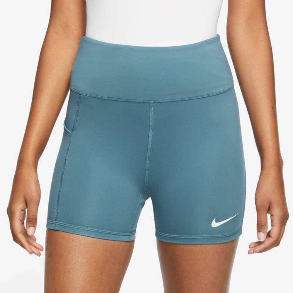 Nike Women's Dri-FIT Advantage High Rise Short 4-inch (Blue)