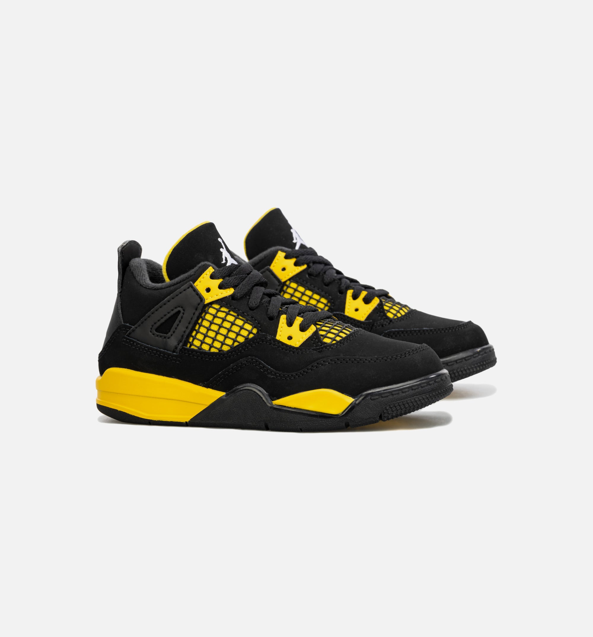 Air Jordan 4 Retro Thunder Preschool Lifestyle Shoe - Black/Yellow、mySite、dreamappss