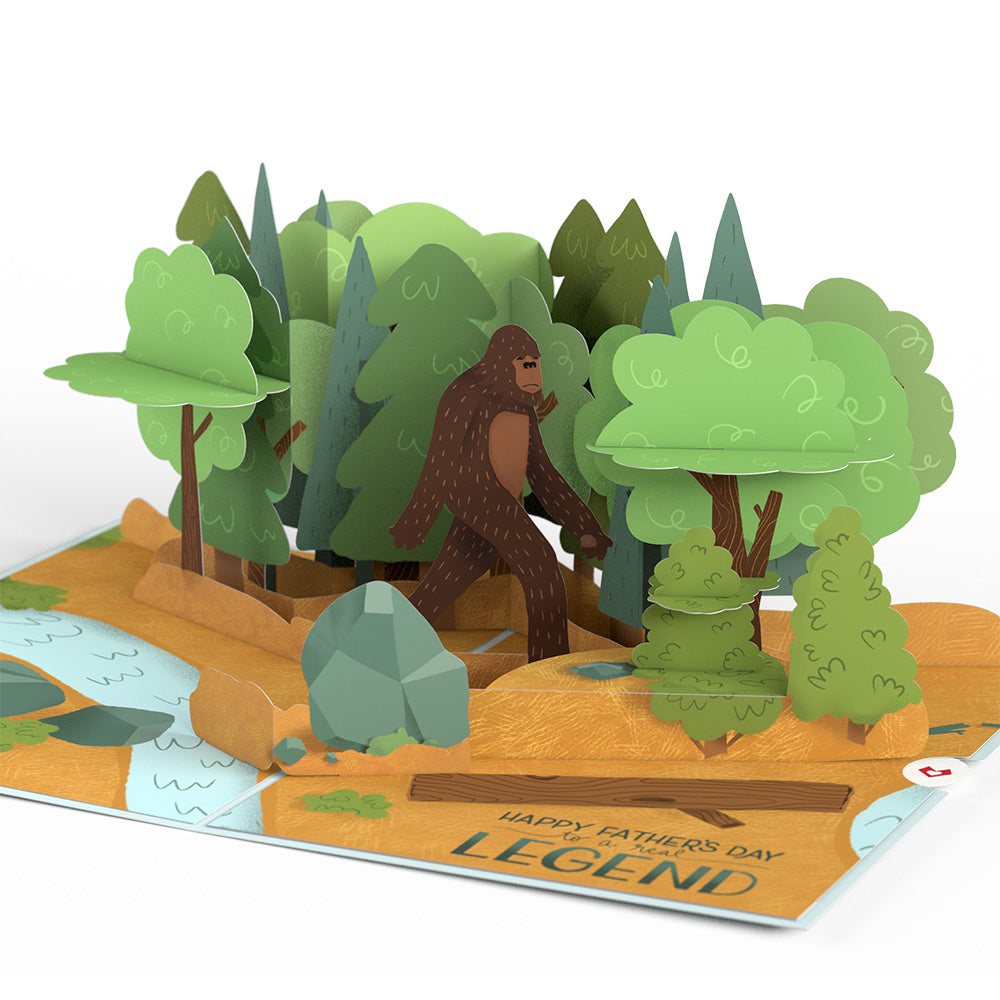 Father's Day Bigfoot Legend Pop-Up Card、mySite、solidvoid