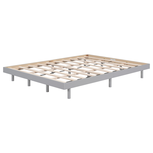 Modern Design Full Floating Platform Bed Frame for White Washed Color、、xpatfood