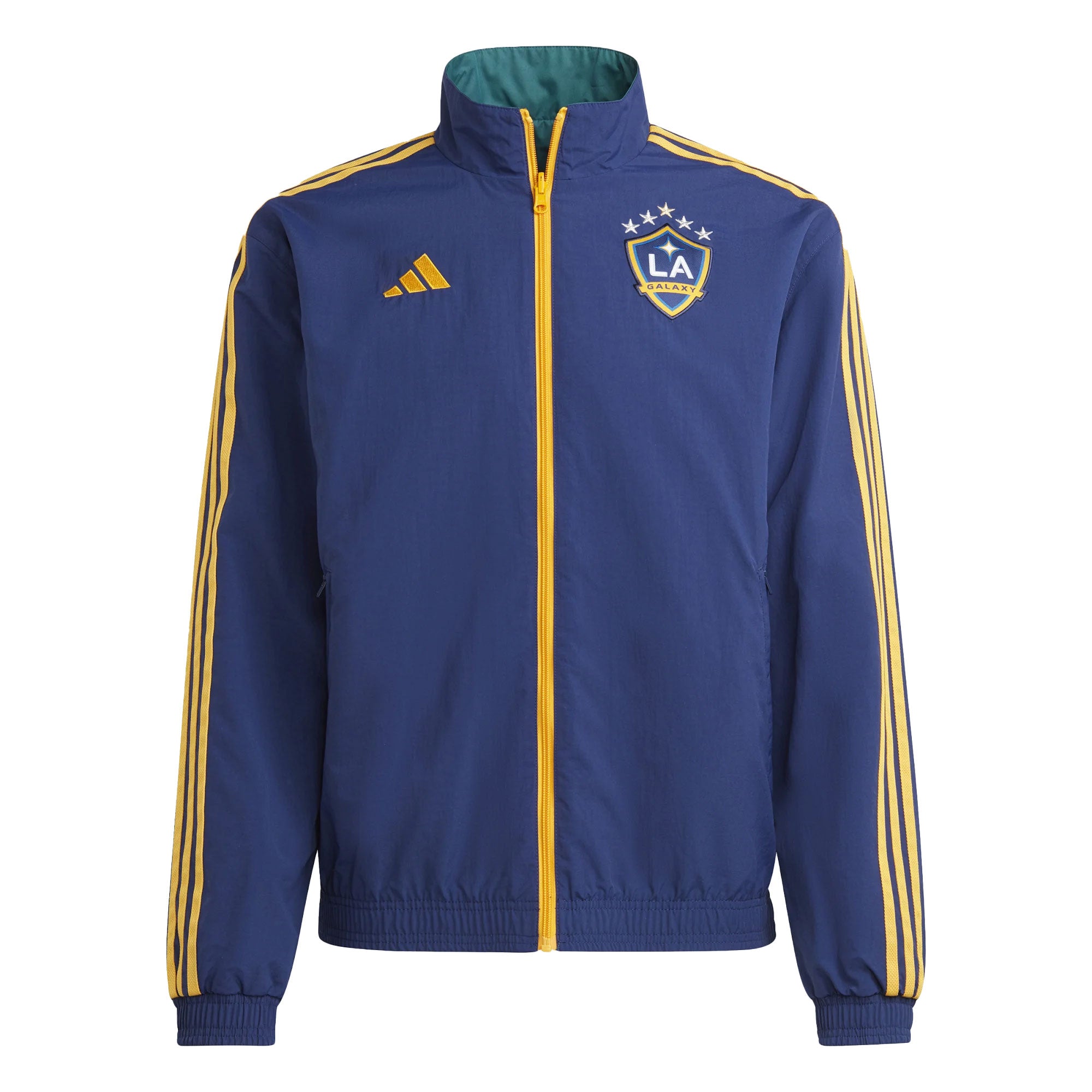 adidas Men's LA Galaxy 2023/24 Reversible Anthem Jacket Blue、mySite、noshort