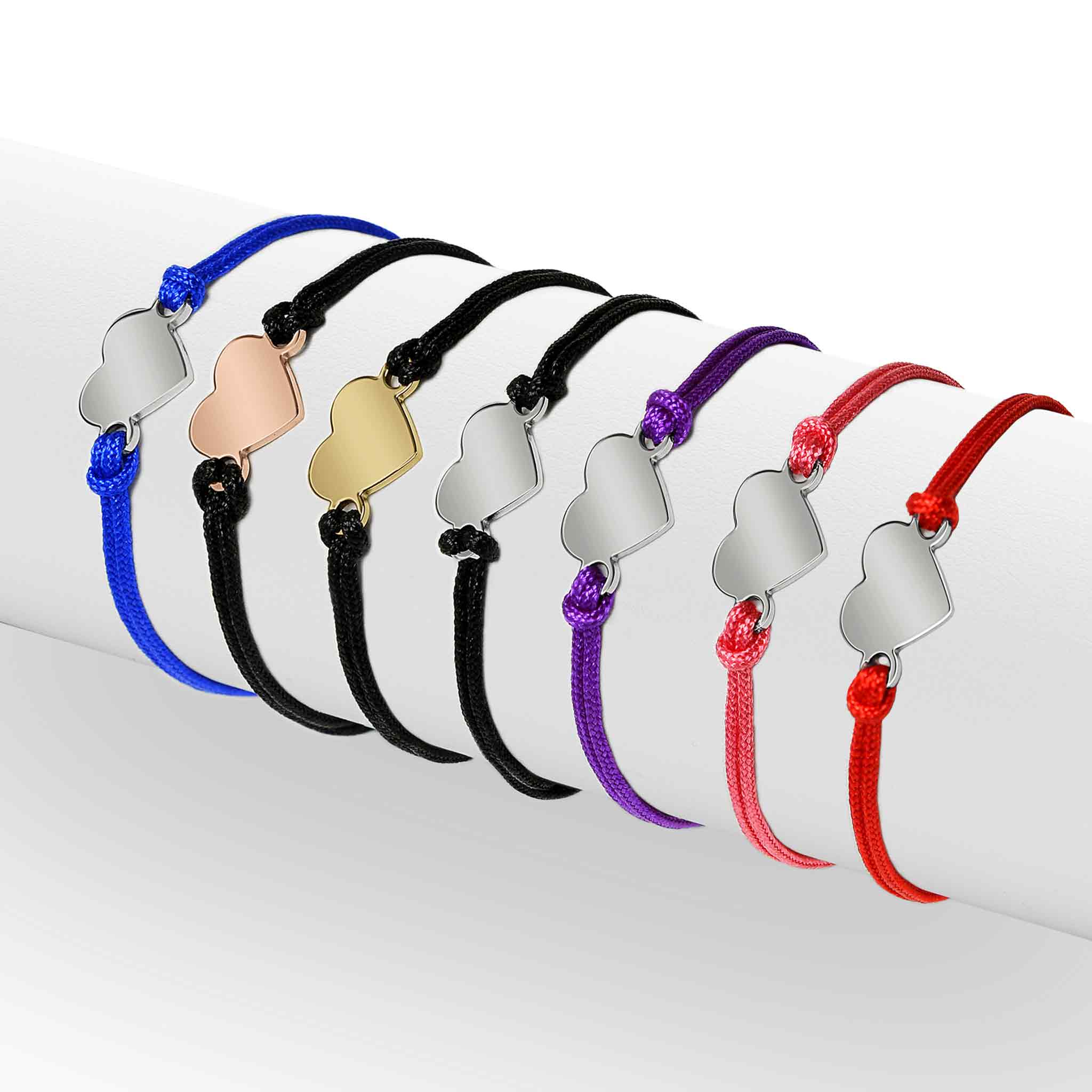 18K Gold PVD Stainless Steel Engravable Heart Friendship Bracelet / SBB0279、mySite、dreamappss