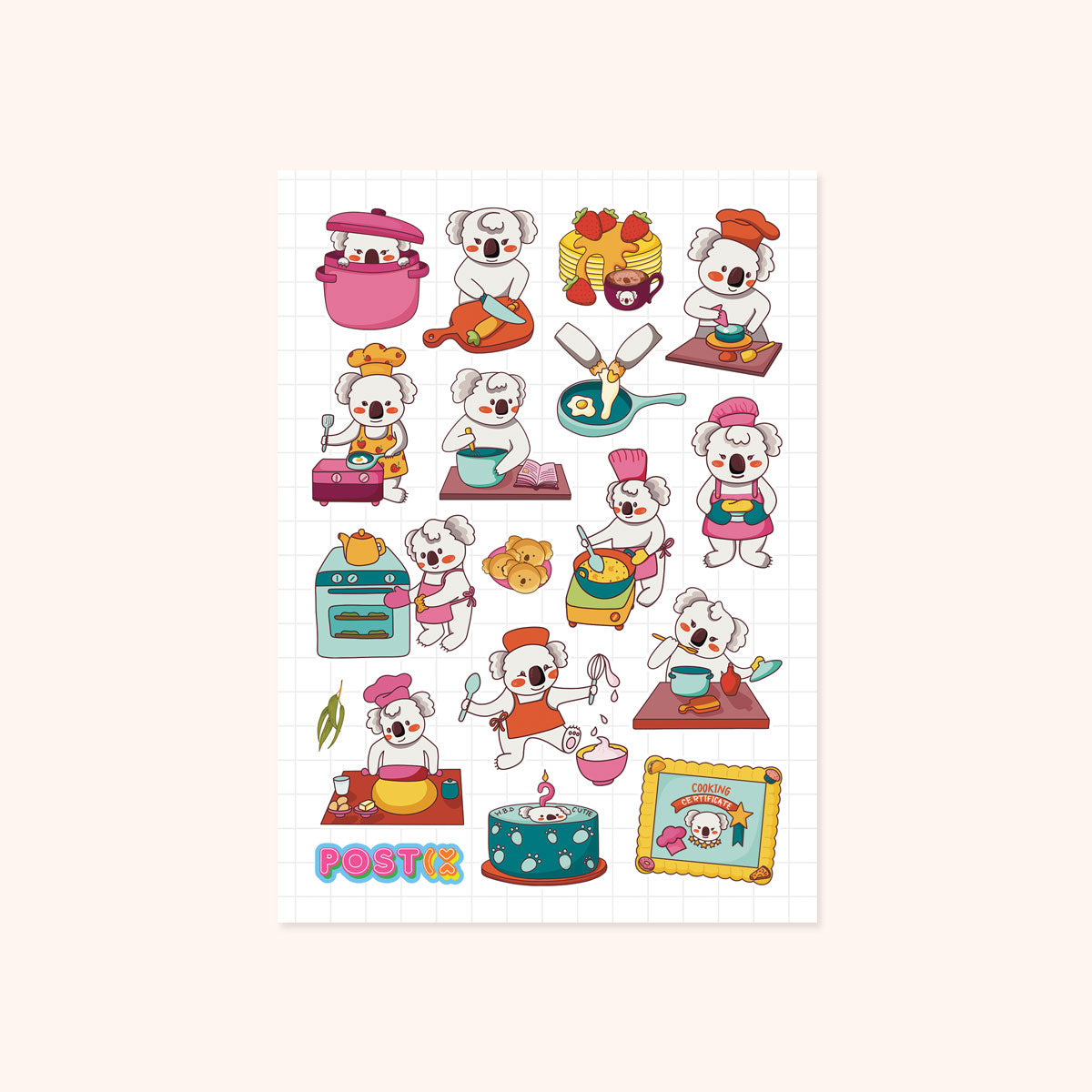  Koala's Kitchen A6 Sticker Sheet、mySite、ghnorth