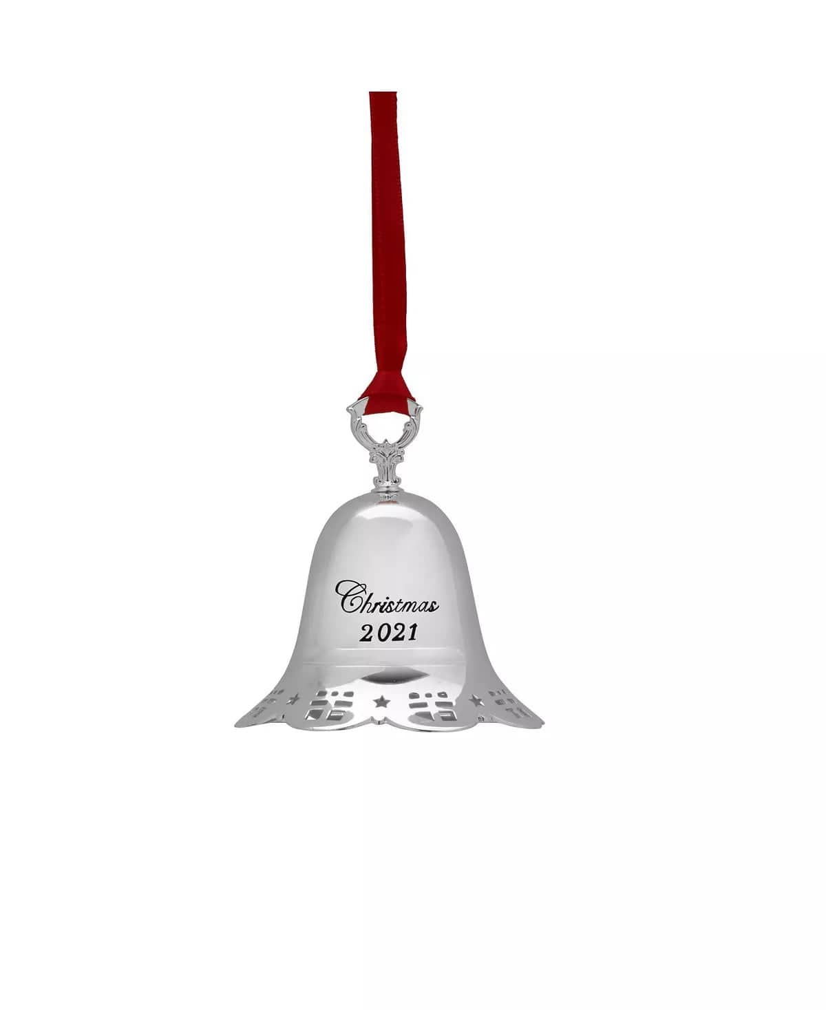 2021 Silver-Plated 42nd Edition Pierced Bell Ornament Sterling Silver Christmas Decor、mySite、g9winljtr