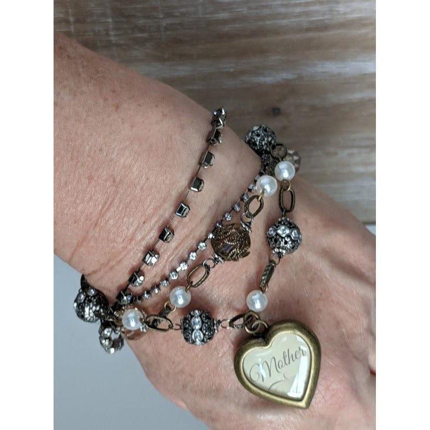 Hand Crafted, Layered Vintage look Bracelet for Moms-Beautiful Gift by Guilded Life、mySite、g9winljtr