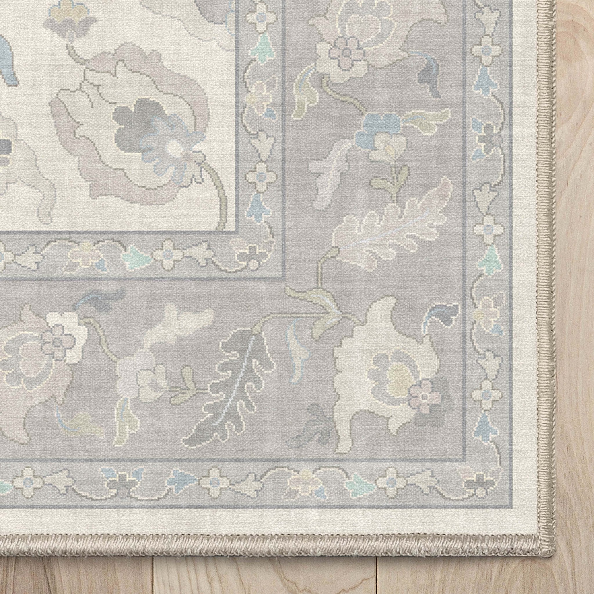 Konya Updated Traditional Oriental Pastel Rug for Living Room Bedroom Dining Room ,Easy Clean、mySite、gigharbornorthrealestate