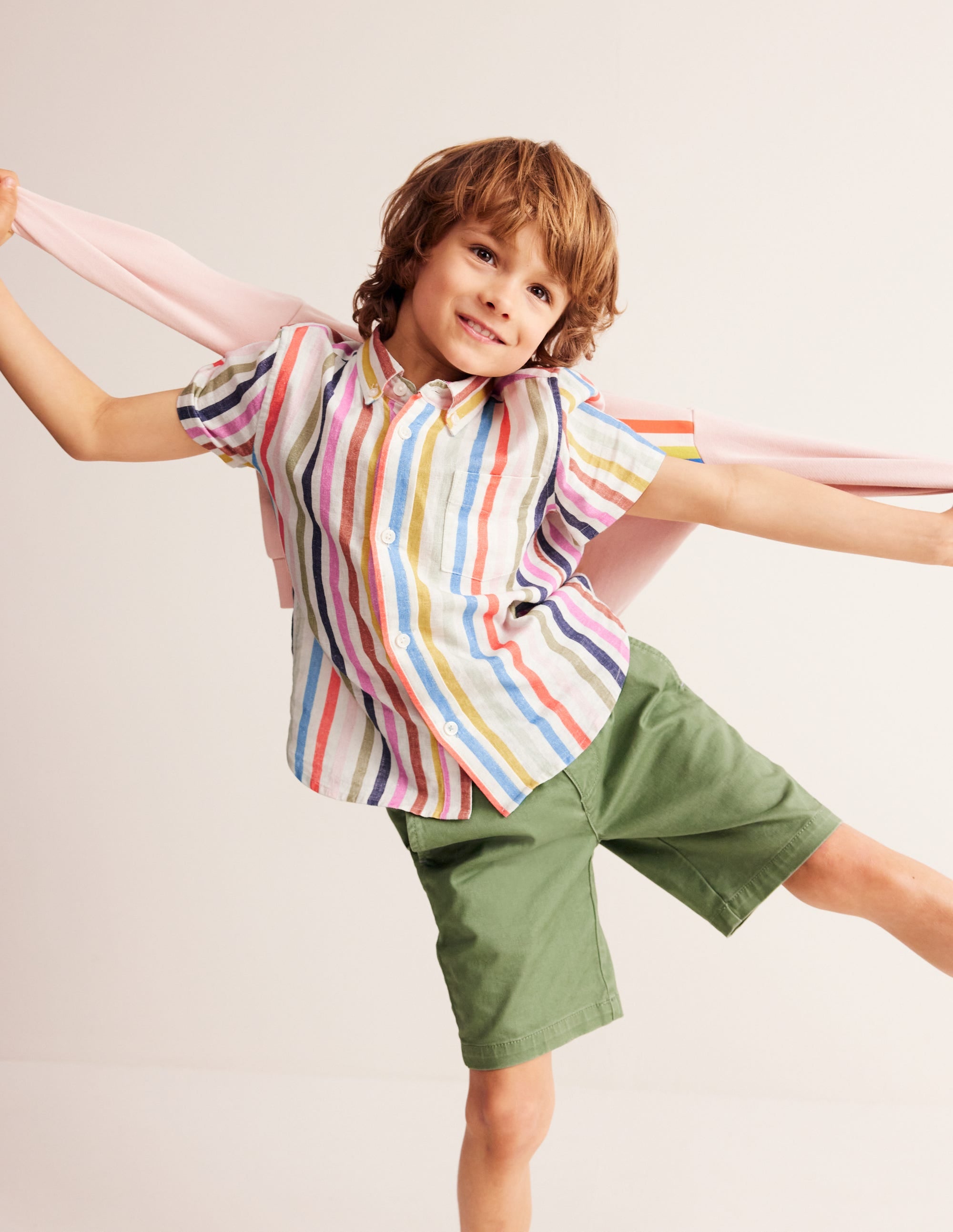  Cotton Linen Shirt-Multistripe、mySite、ashleygrahame