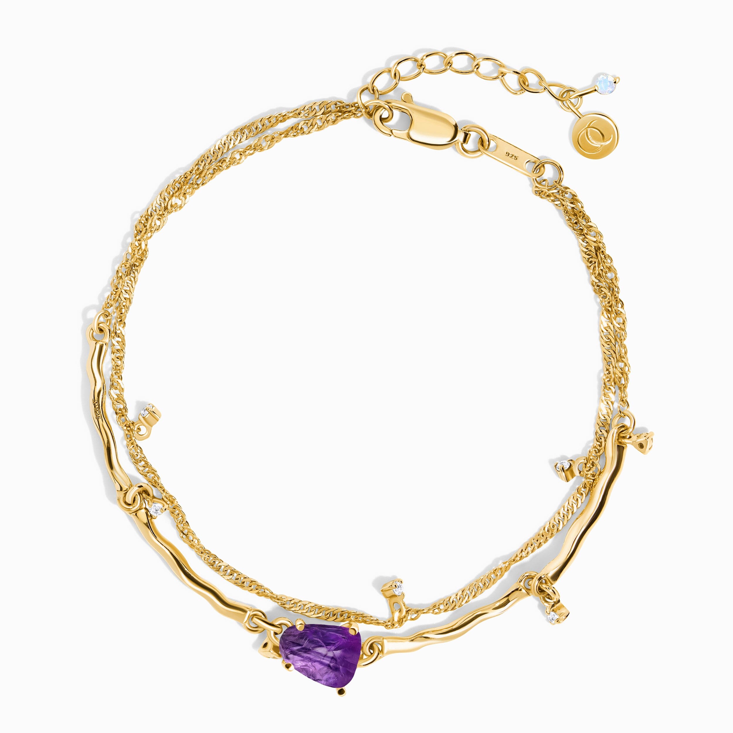Raw Crystal Bracelet - Flow Amethyst、mySite、hinf8tx79