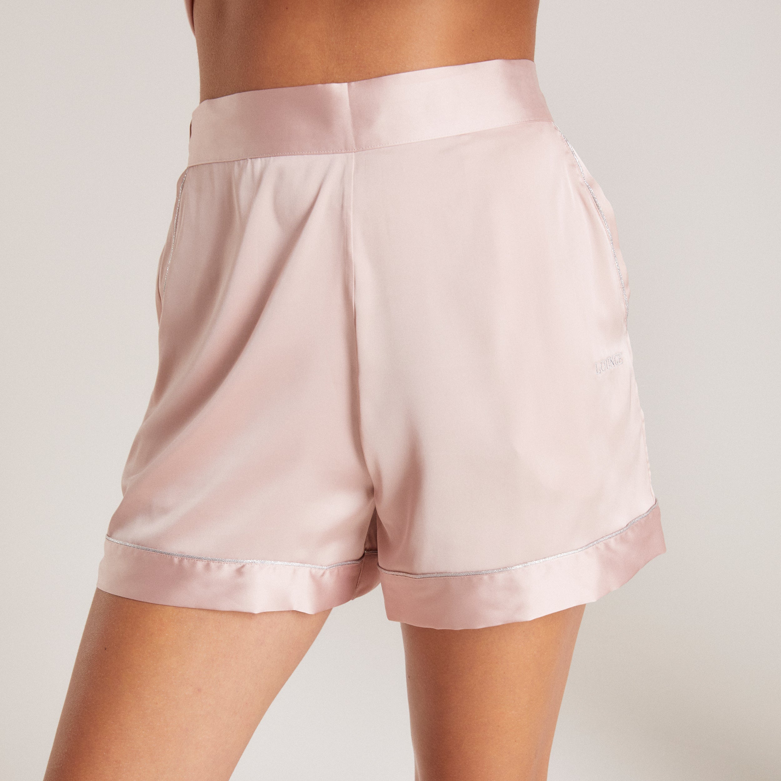Sparkle Satin Pyjama Shorts - Blush、mySite、bengalsvssteelers