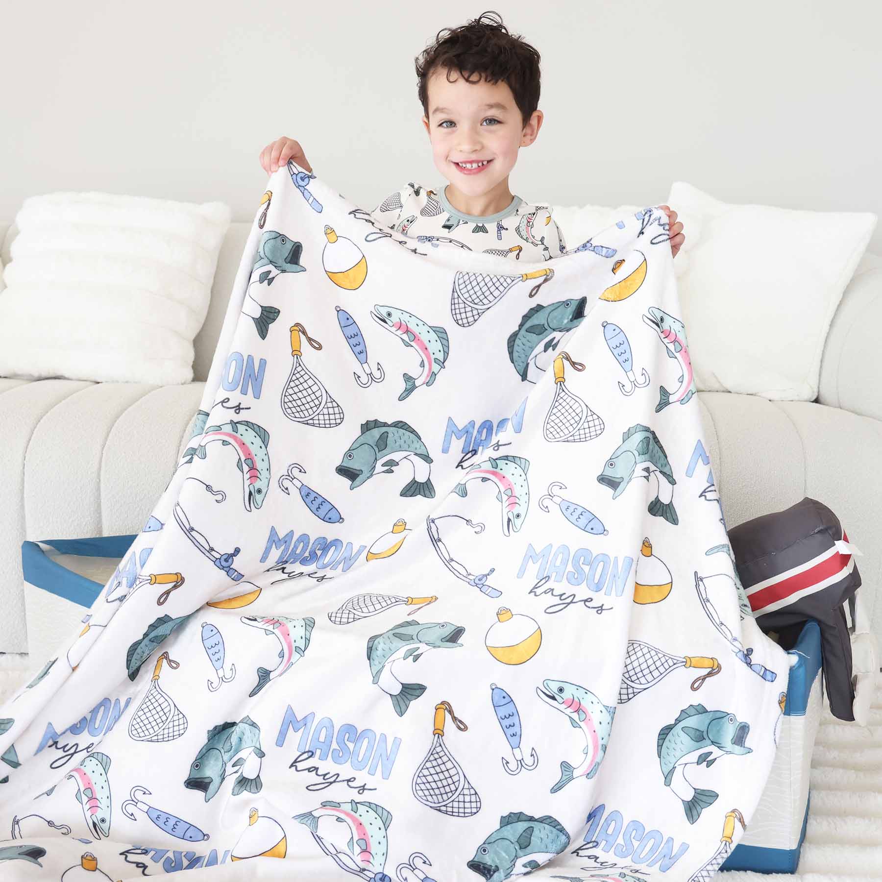  Catch of the Day Personalized Kids Blanket、mySite、layawaytickets