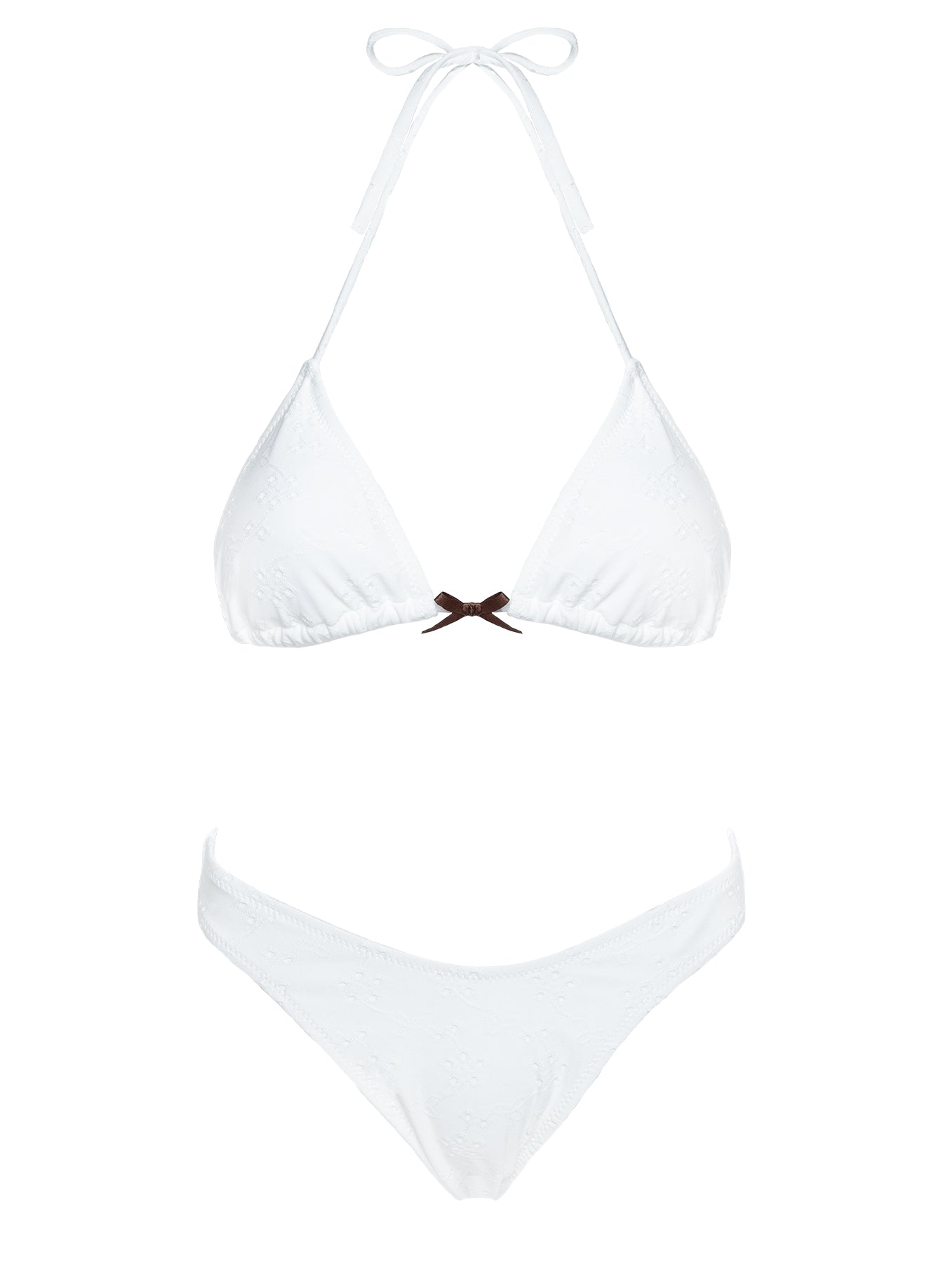 Lucky Bay Anglaise High Side Bikini Bottoms White、mySite、solidvoid