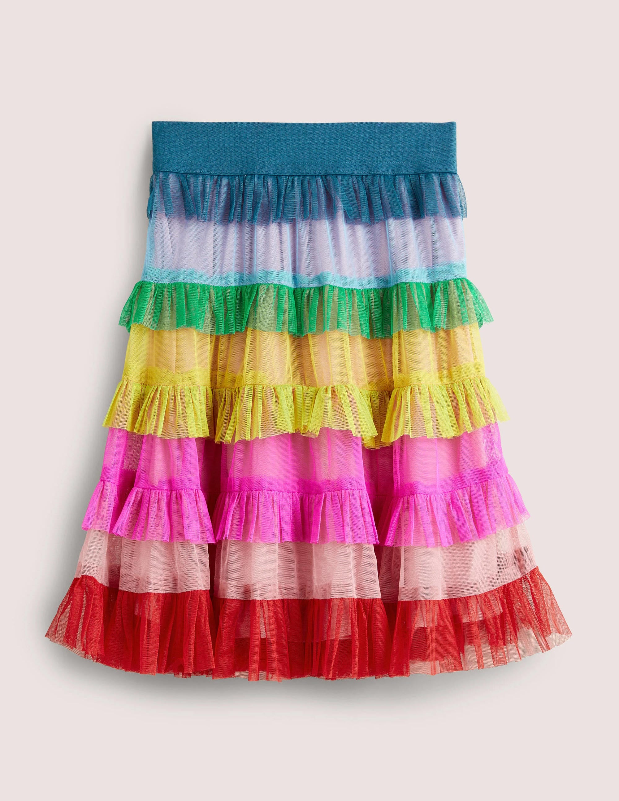  Rainbow Tiered Tulle Midi Skirt-Multi Rainbow、mySite、ashleygrahame