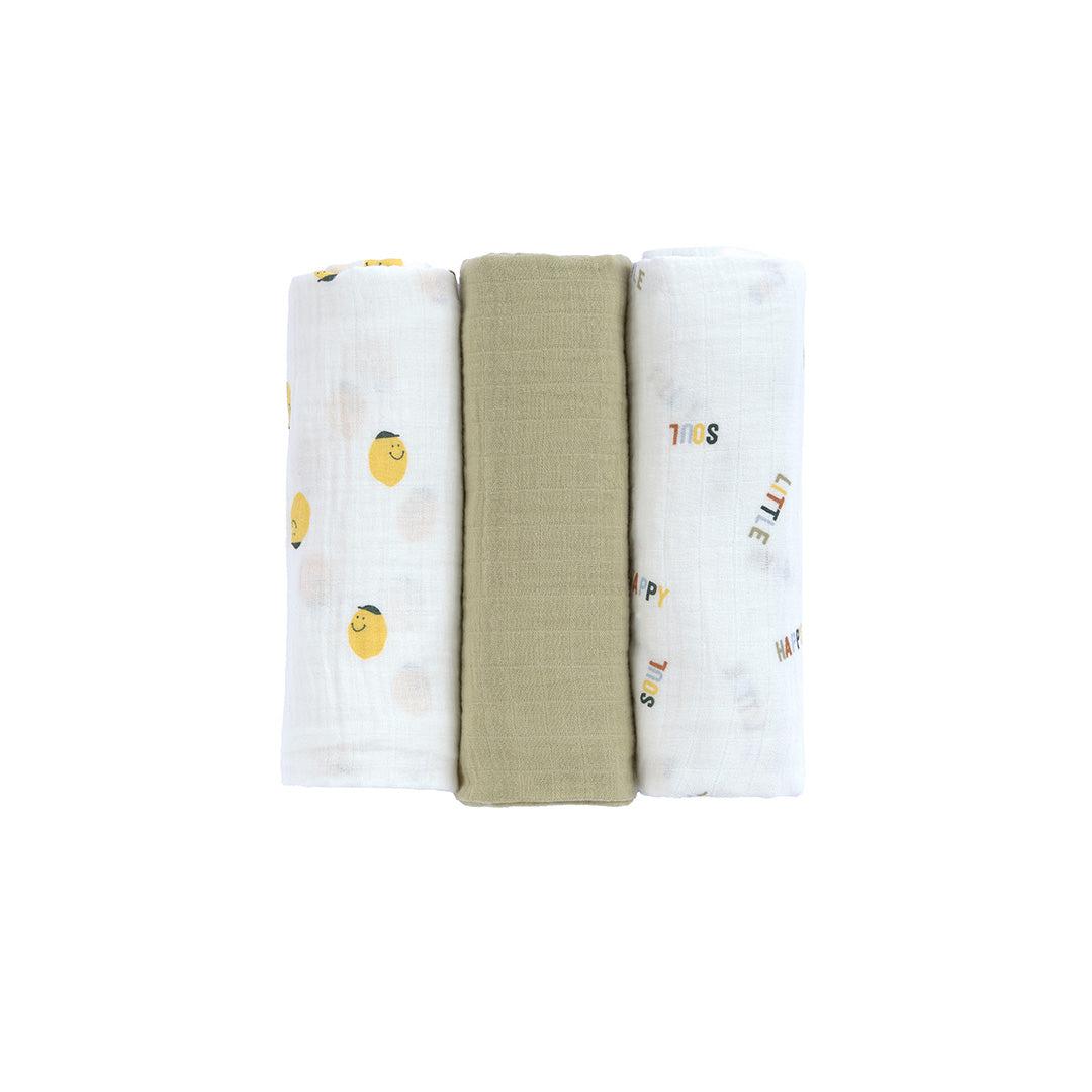  Lassig Swaddle & Burp Blanket - Happy Fruits - Lemon、mySite、merchandisen