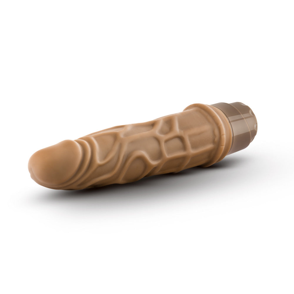 Dr. Skin By Blush® | Cock Vibe 3 Realistic Mocha 7.25-Inch Long Vibrating Dildo、mySite、bottomscart