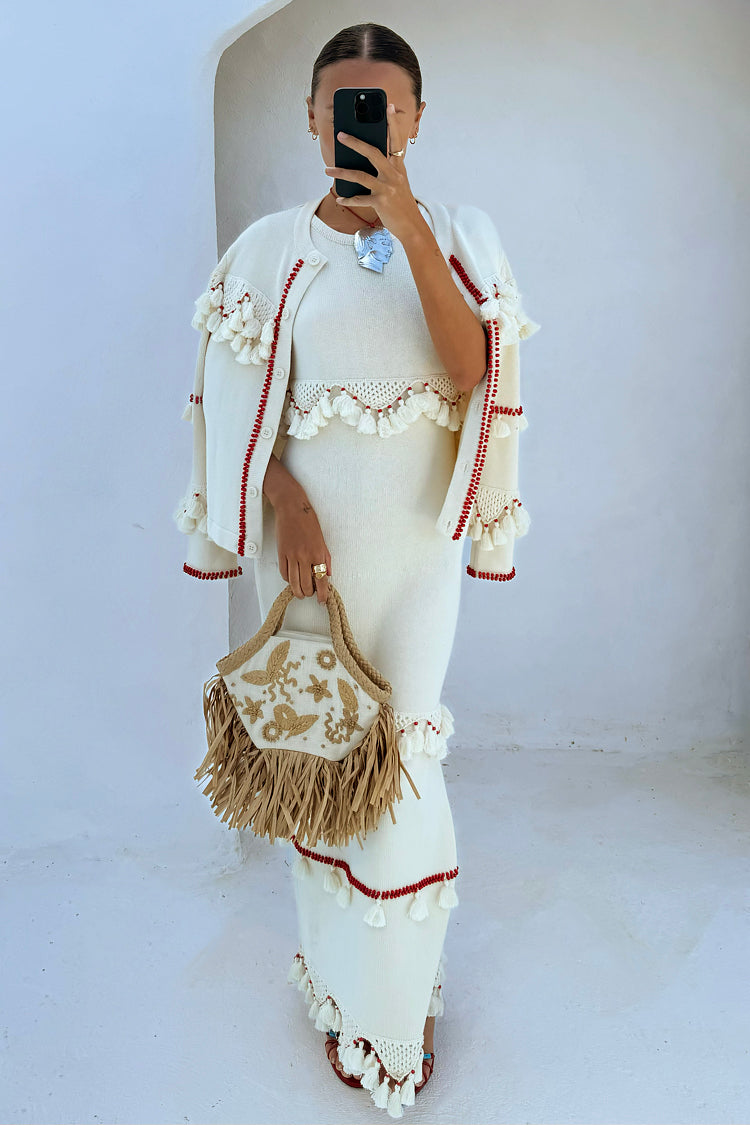 Ivory and Red Harper Cardigan、mySite、solidvoid