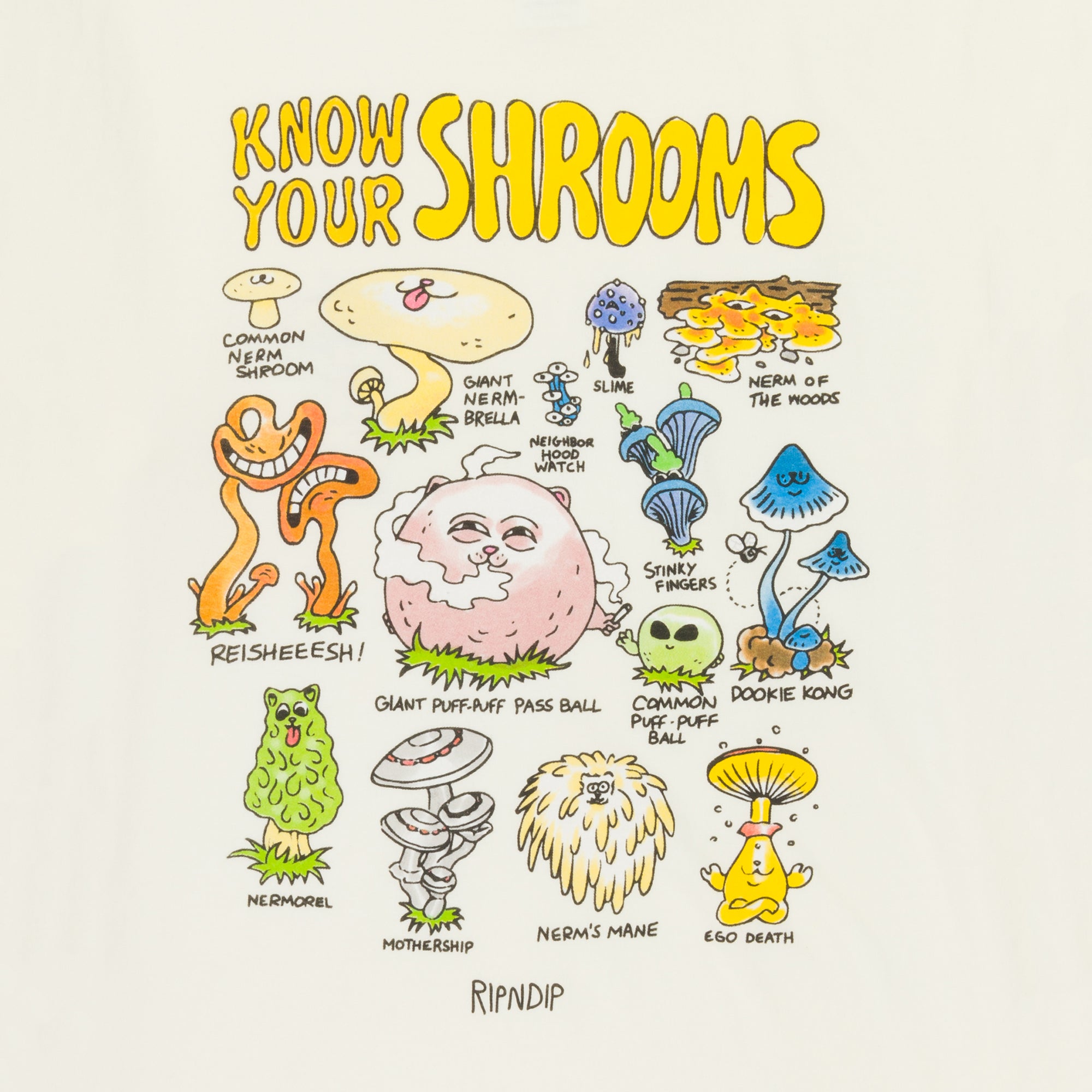  Know Ur Shrooms Tee (Natural)、mySite、merchandisen