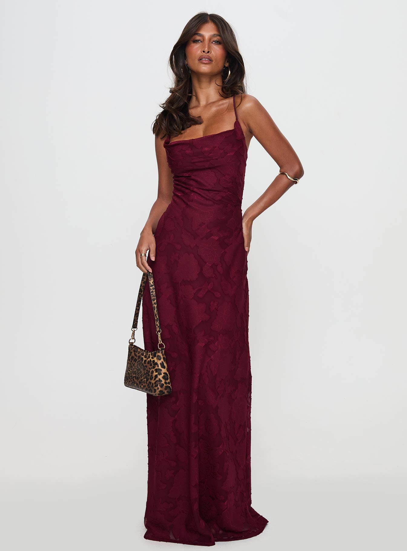 Celena Maxi Dress Burgundy Burnout、mySite、solidvoid