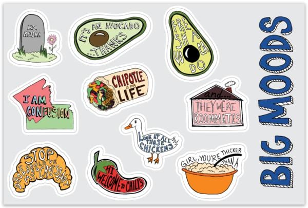  Sheet of Mini Stickers - Vine Stickers - 10 Designs、mySite、elrpsem3k