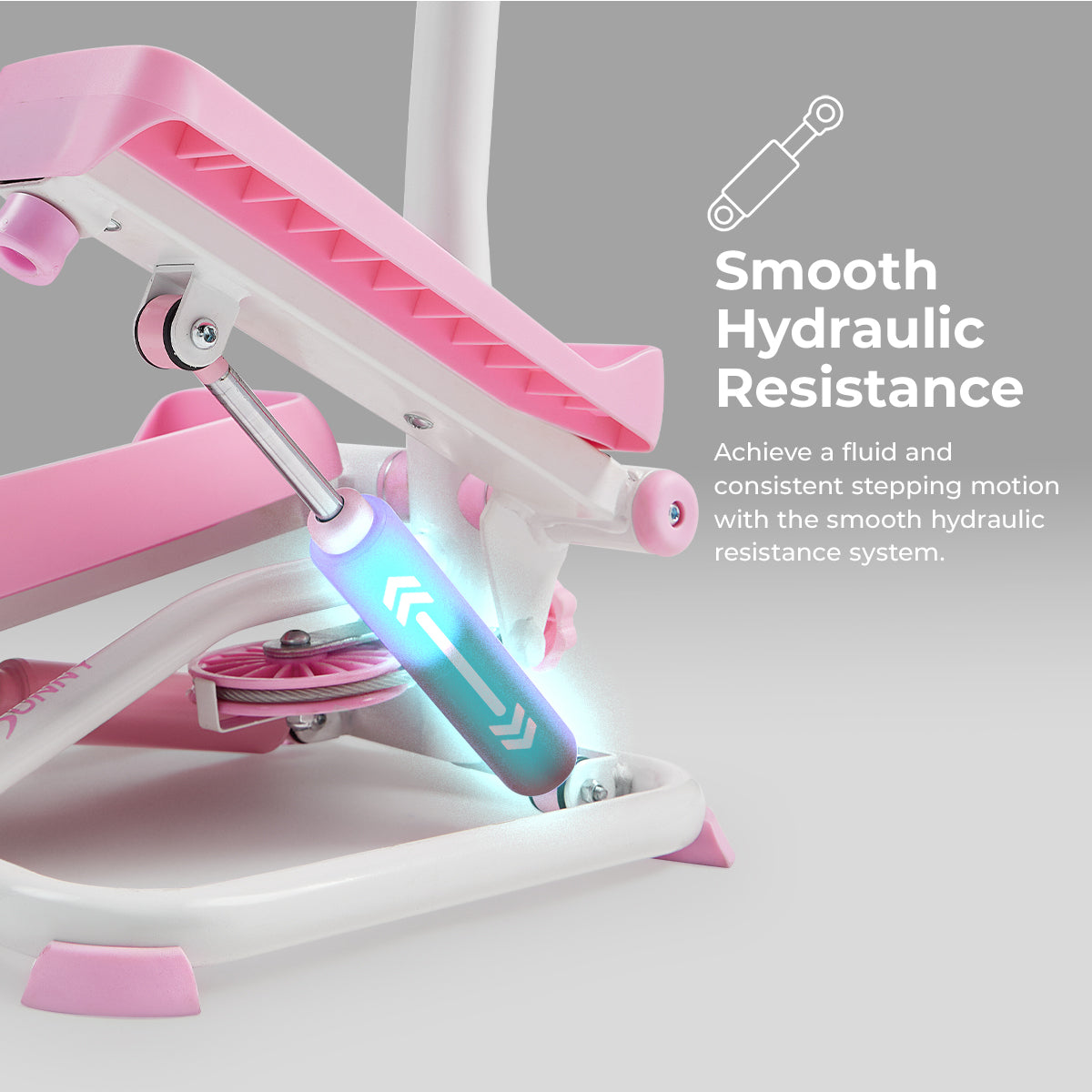 Pink Smart Advanced Stair Exercise Stepper with Handlebar and Resistance Bands、mySite、ghnorth