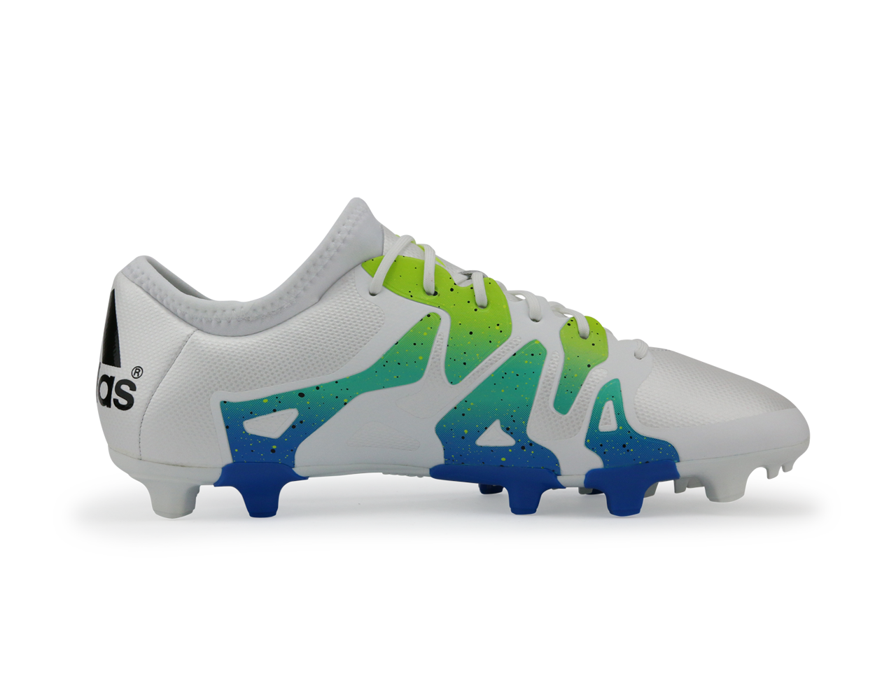 adidas Men's X 15.2 FG/AG White/Core Black/Solar Slime、mySite、bottomscart