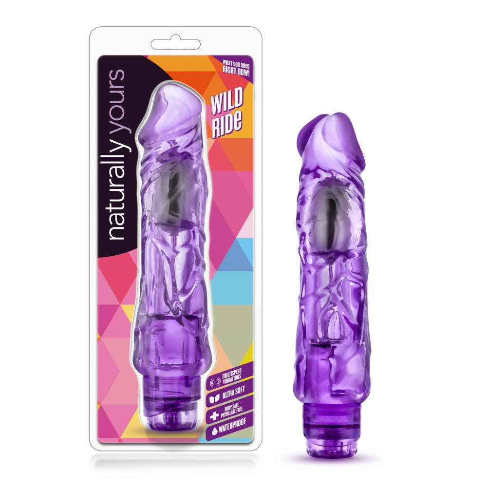 Naturally Yours By Blush® | Wild Ride Realistic Purple 9-Inch Vibrator、mySite、bottomscart