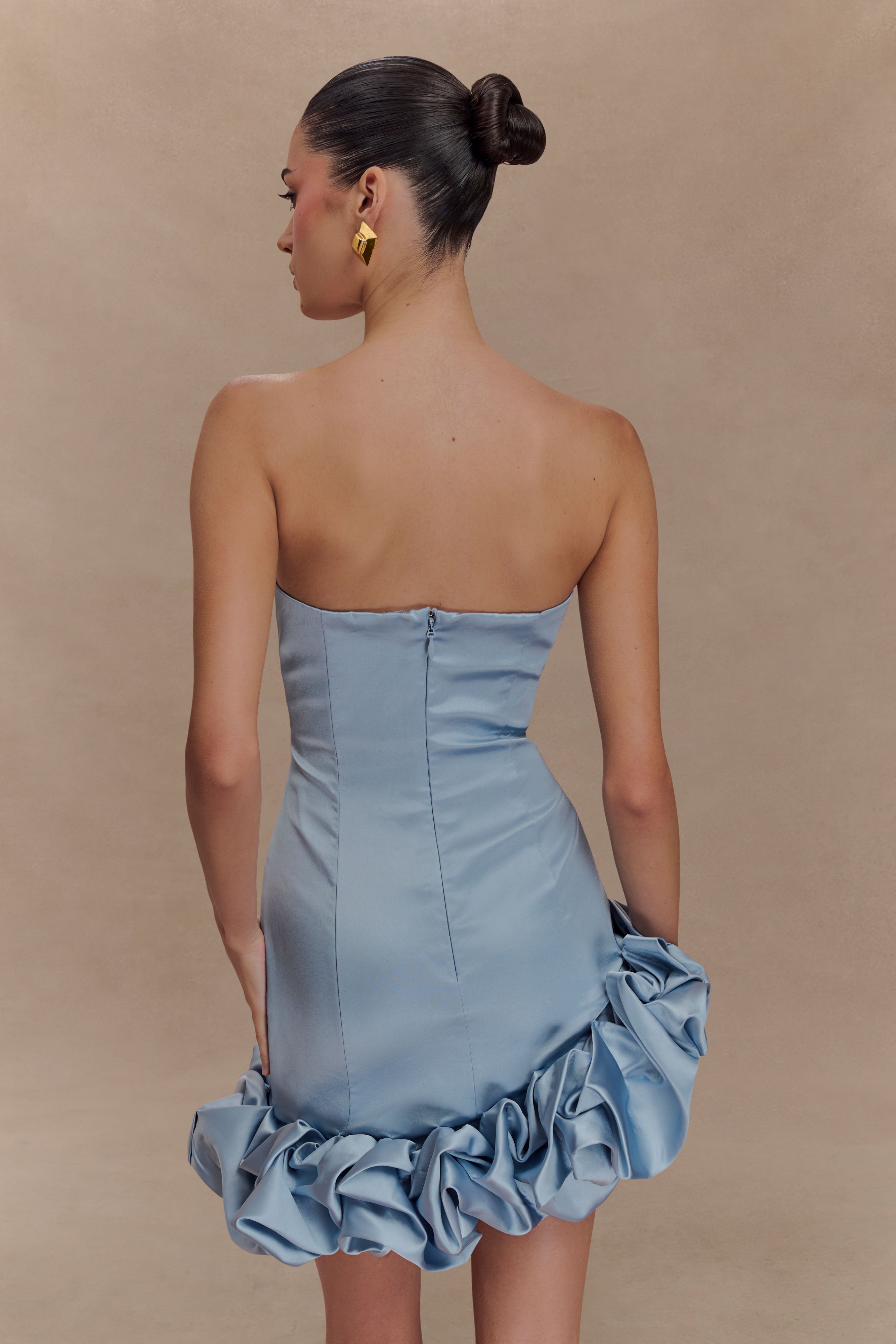 Alba Bubble Mini Dress - Cornflower Blue、mySite、solidvoid