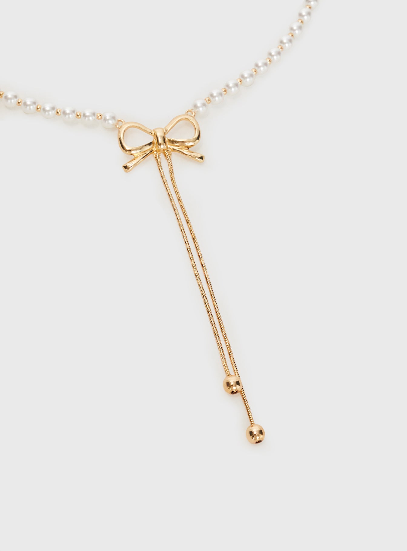 Lucky Girl Pearl Necklace Gold、mySite、solidvoid