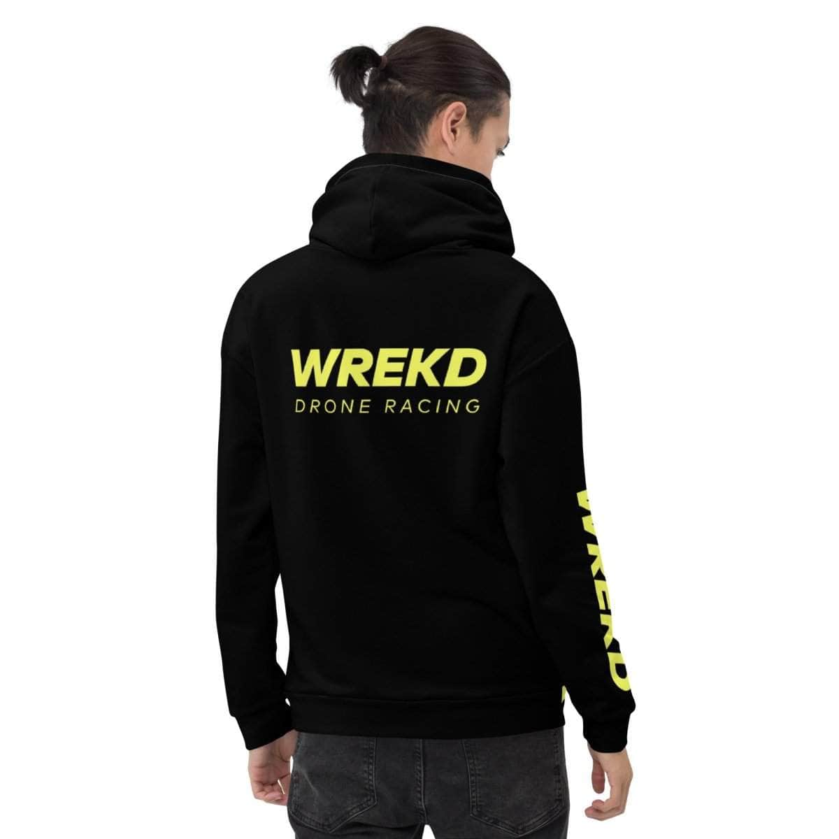  WREKD Drone Racing Unisex Hoodie - Black、mySite、merchandisen