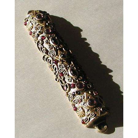 Michal Golan Amethyst and Garnet Mezuzah、mySite、topwebapps