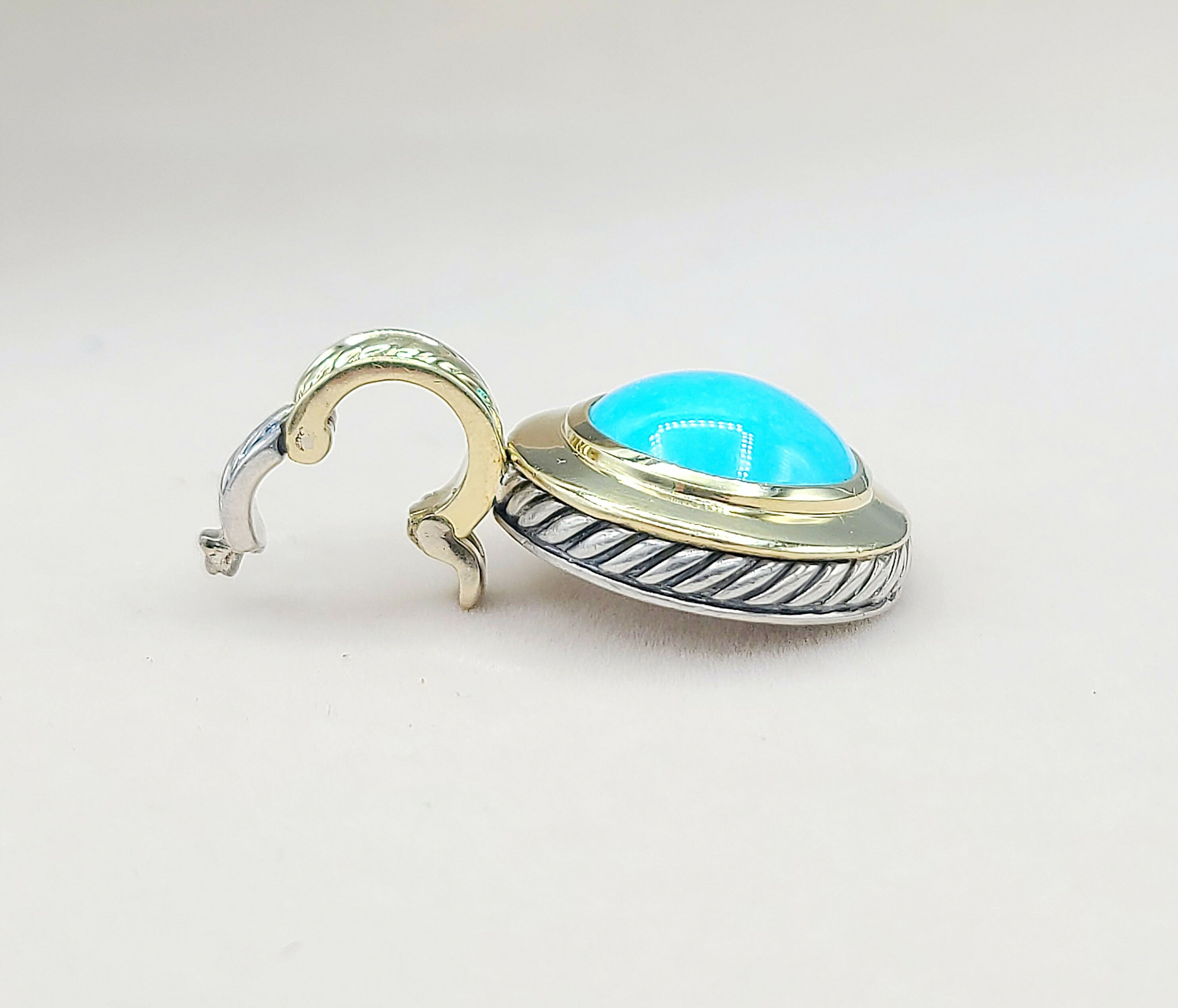 David Yurman Cerise Pendant Enhancer Turquoise & Gold、mySite、hinf8tx79