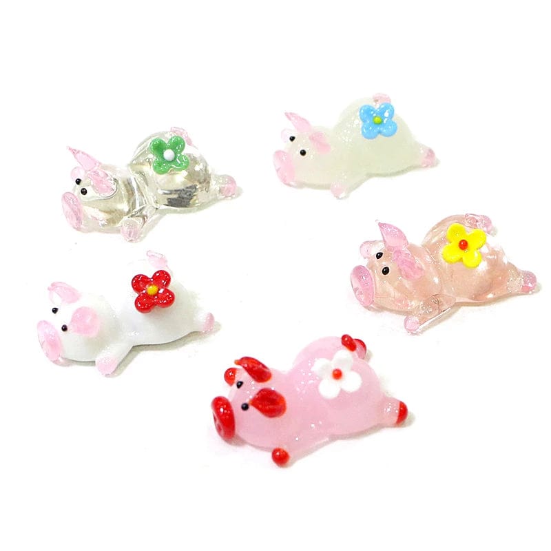Murano Blown Glass Piggy Assortment Medium、mySite、g9winljtr