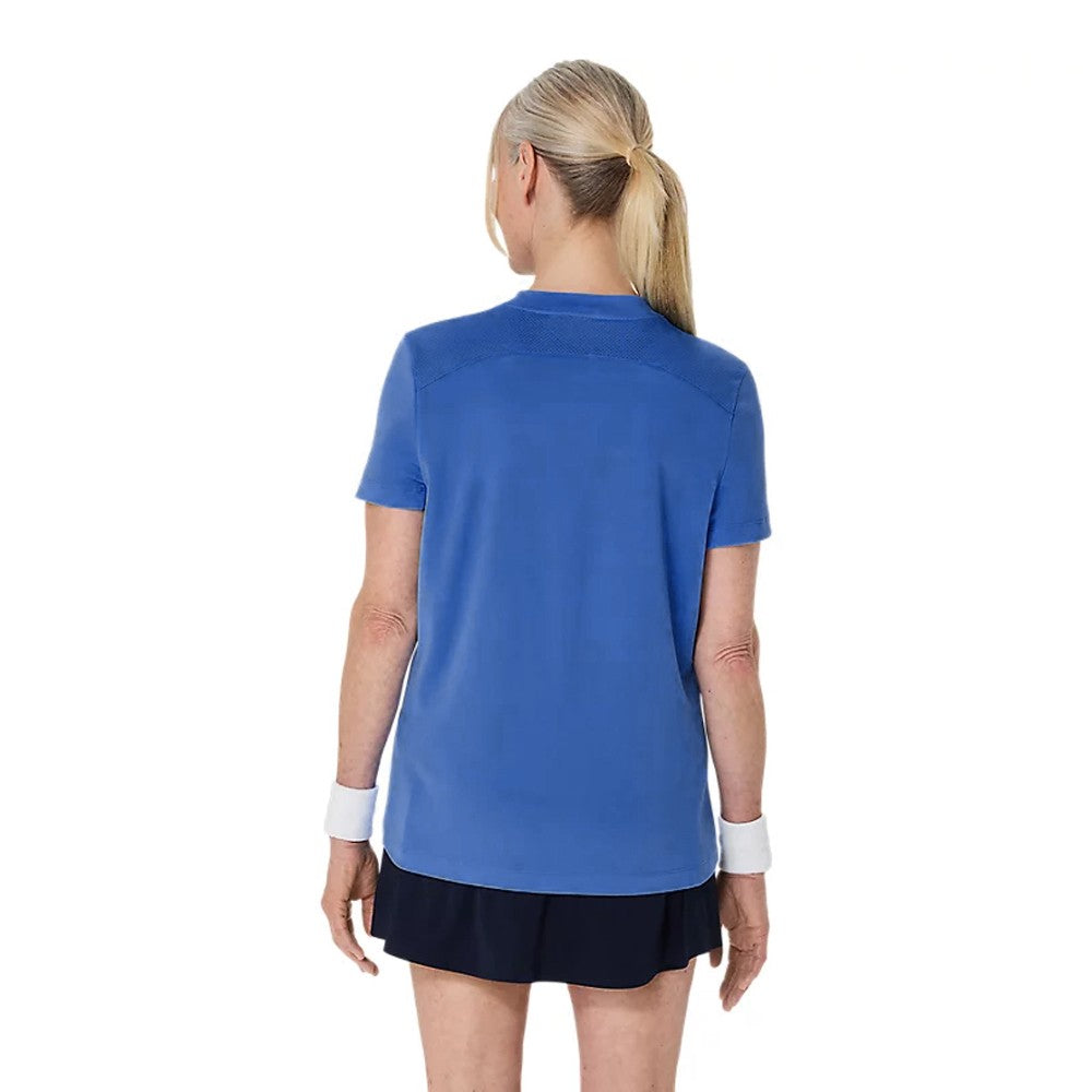 Asics Women's Court Short Sleeve Tee - Blue Coast
