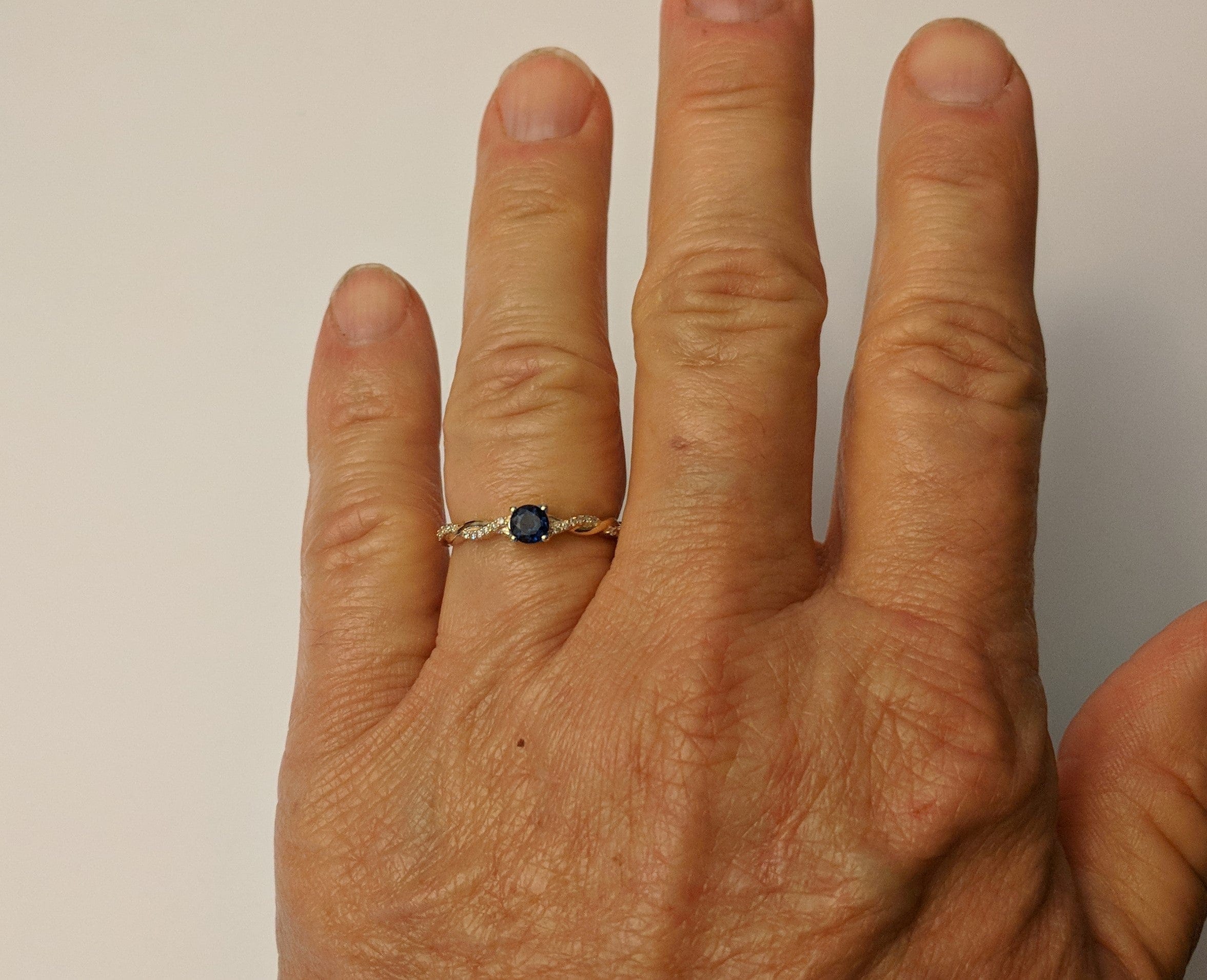 Sapphire or Emerald and Diamond Ring in 14K Gold、mySite、g9winljtr