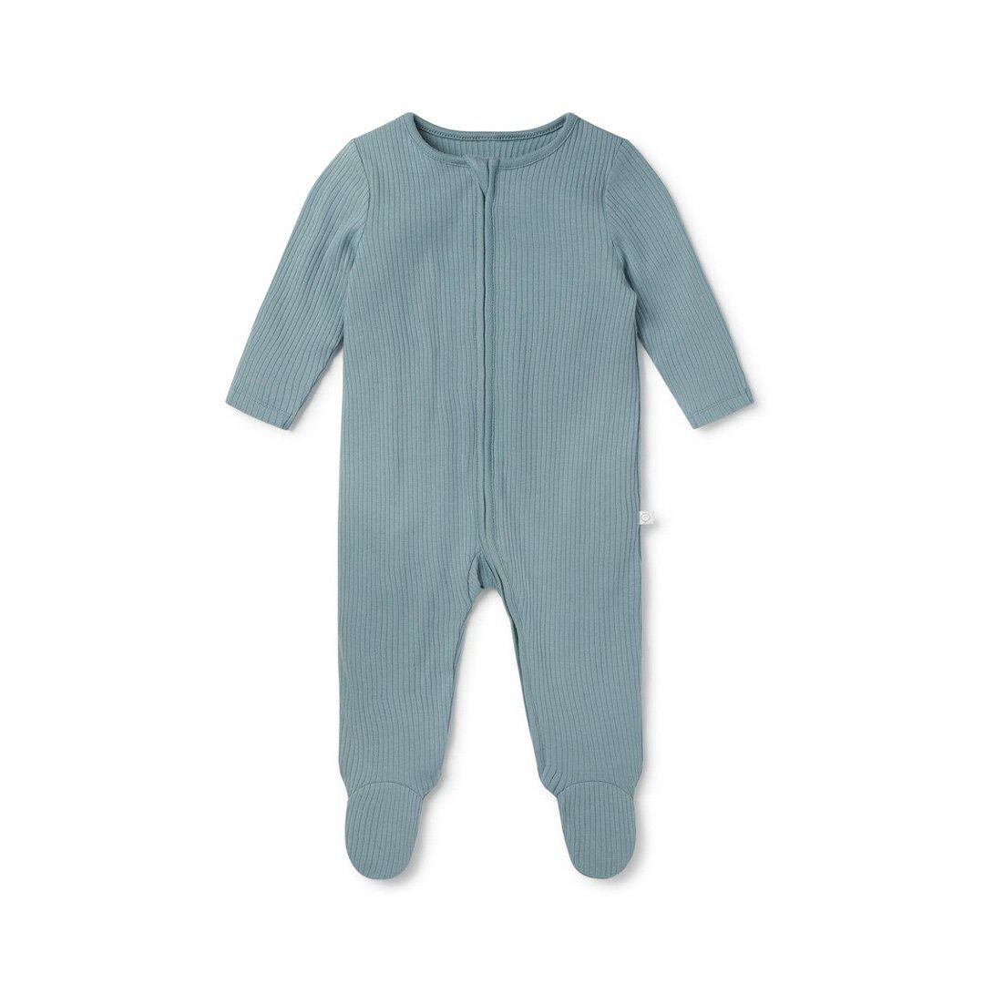  MORI Ribbed Clever Zip Sleepsuit - Blue、mySite、merchandisen