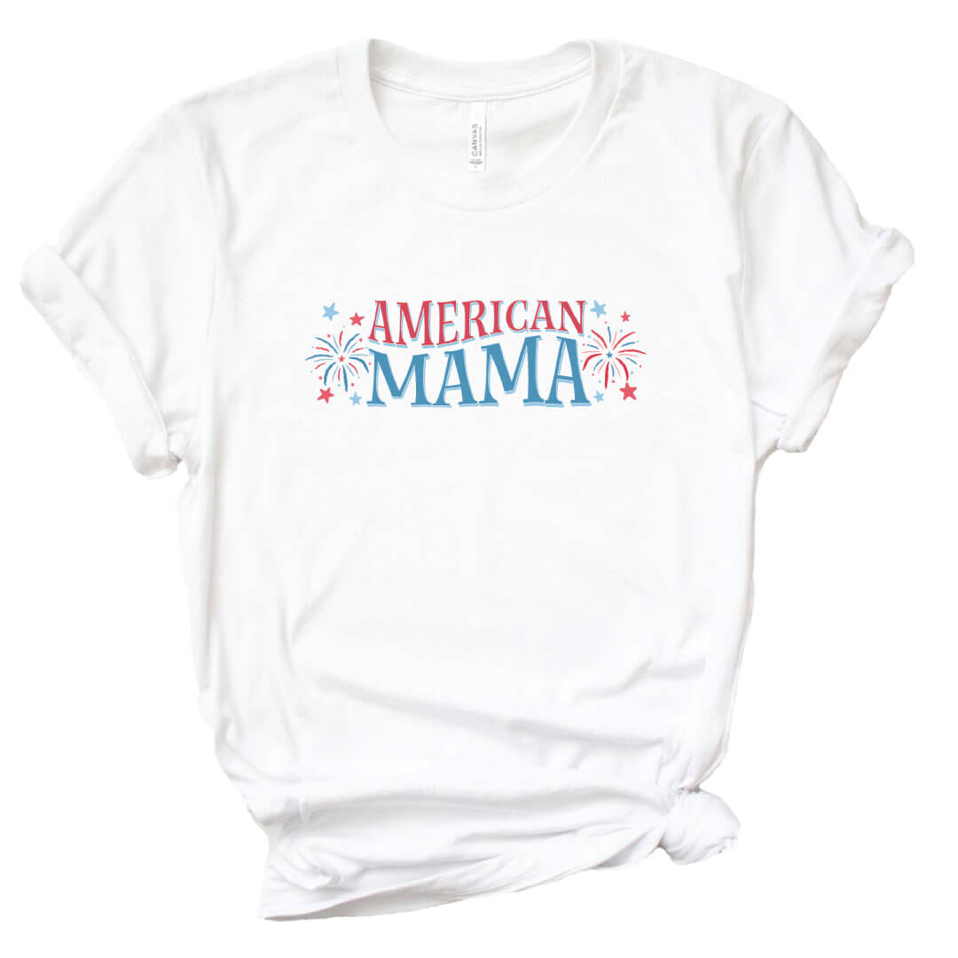  American Mama Fireworks Graphic Tee | White、mySite、layawaytickets