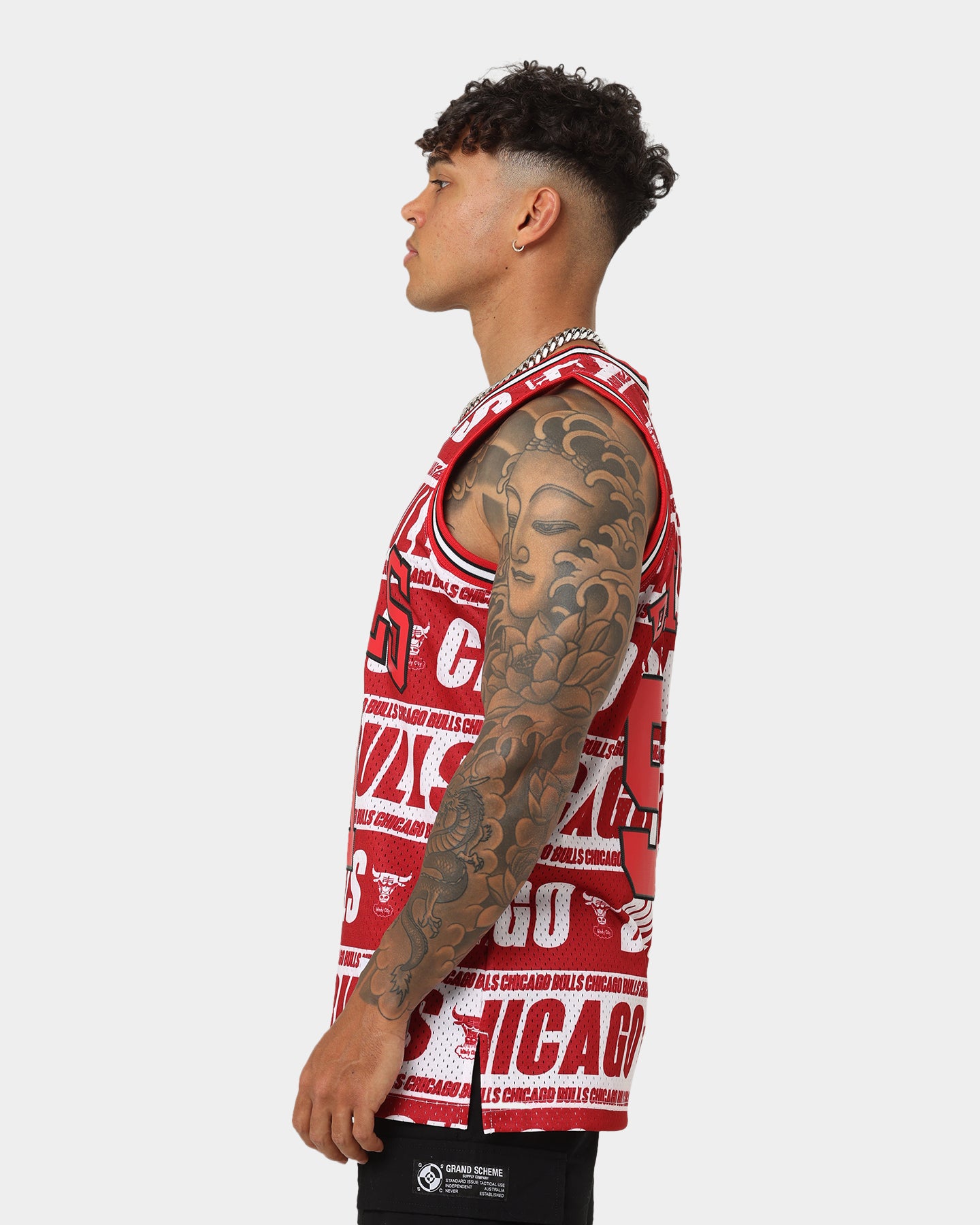 Mitchell & Ness Dennis Rodman Chicago Bulls 1997 Team Wrap Logo Jersey Red、mySite、zt4zffjzw