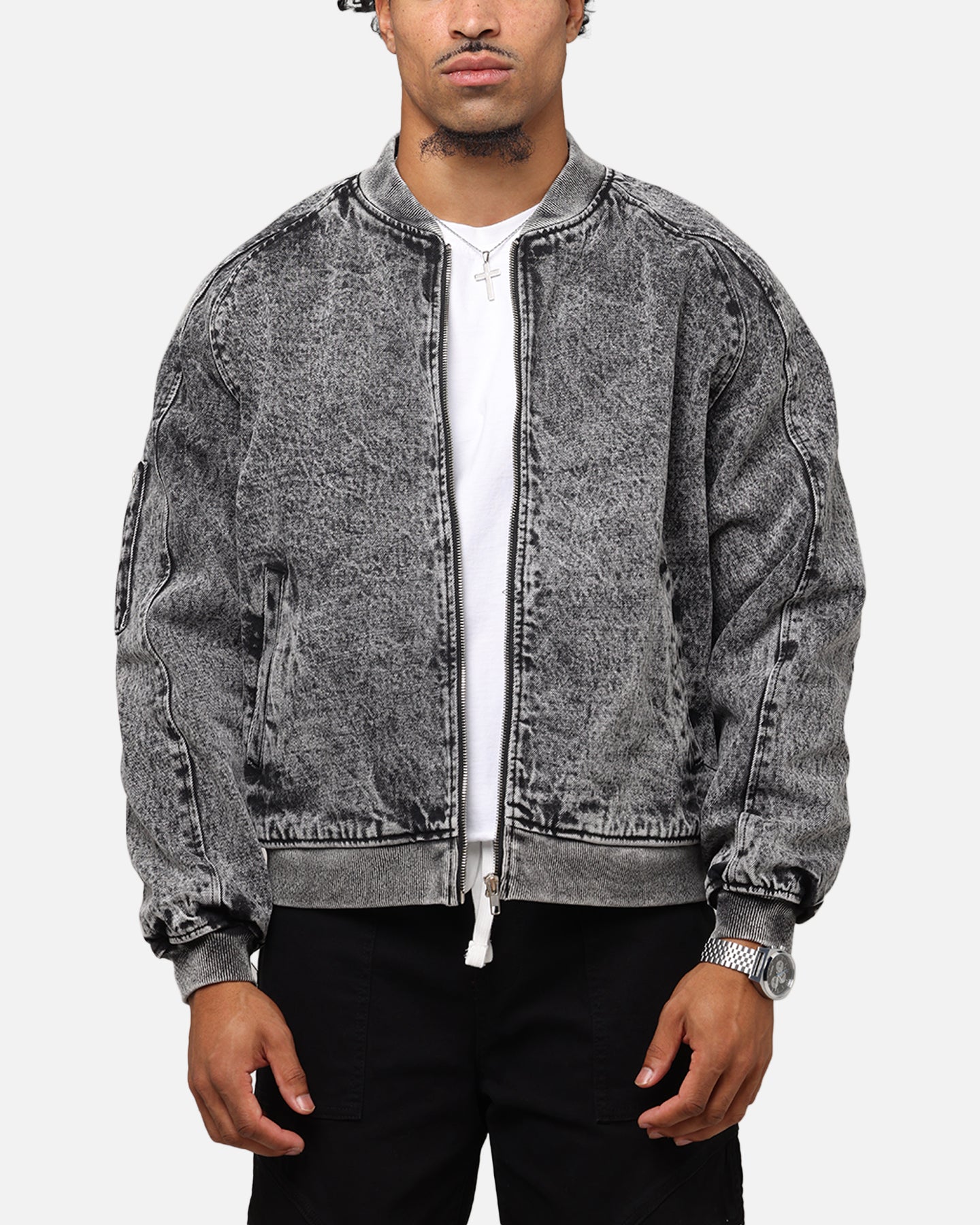 Saint Morta Flight Denim Jacket Black Stonewash、mySite、zt4zffjzw