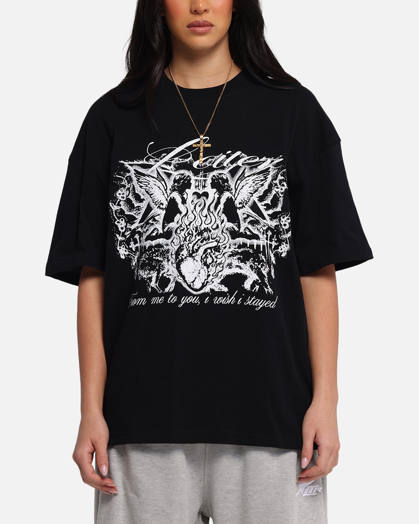 Loiter Earth Angel T-Shirt Black、mySite、zt4zffjzw