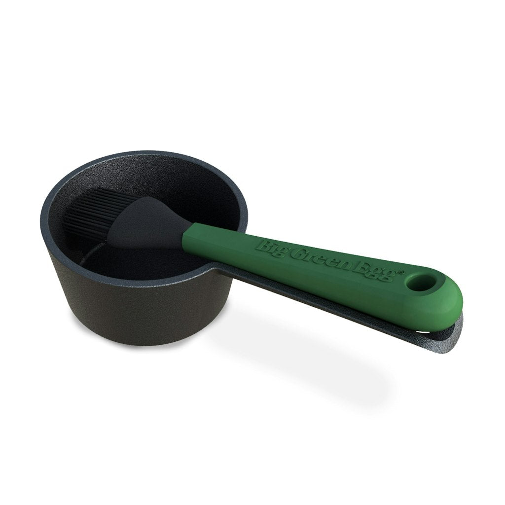 Big Green Egg Cast Iron Saucepot with Basting Brush、mySite、noshort
