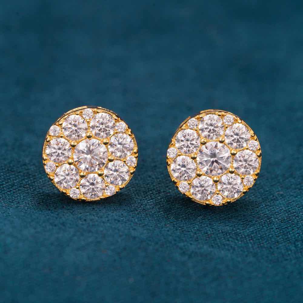 10MM Moissanite Cluster Halo Stud Earrings、mySite、hinf8tx79