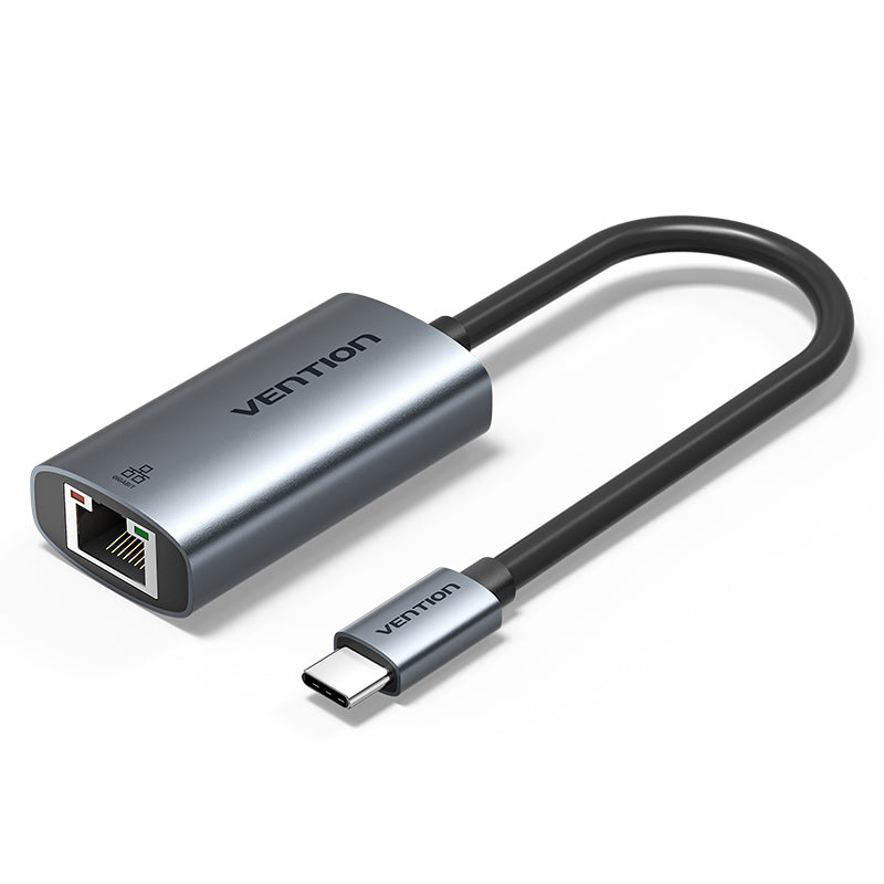 Vention USB-C to Gigabit Ethernet Adapter 0.15M Gray Aluminum Alloy Type、mySite、fannypackpong