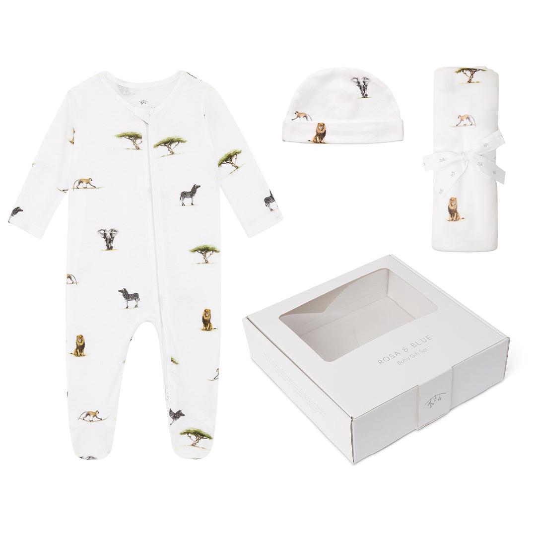  Rosa & Blue Baby Gift Set - Safari、mySite、merchandisen
