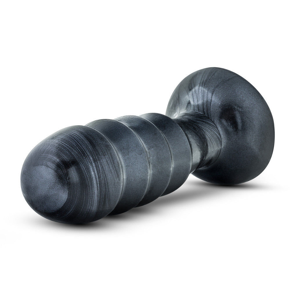 Jet By Blush® | Bruiser Carbon Metallic Black 7.5-Inch Anal Plug With Suction Cup Base、mySite、bottomscart