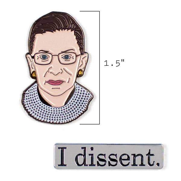Ruth Bader Ginsburg and I Dissent Pins、mySite、topwebapps