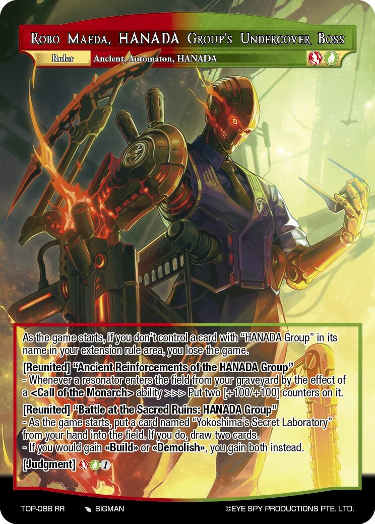 Robo Maeda, HANADA Group's Undercover Boss // Ultimate Combat Weapon, Robo Maeda (TOP-088 JR) Ten Oaths of Protopaterpolis' War、mySite、waistdrama