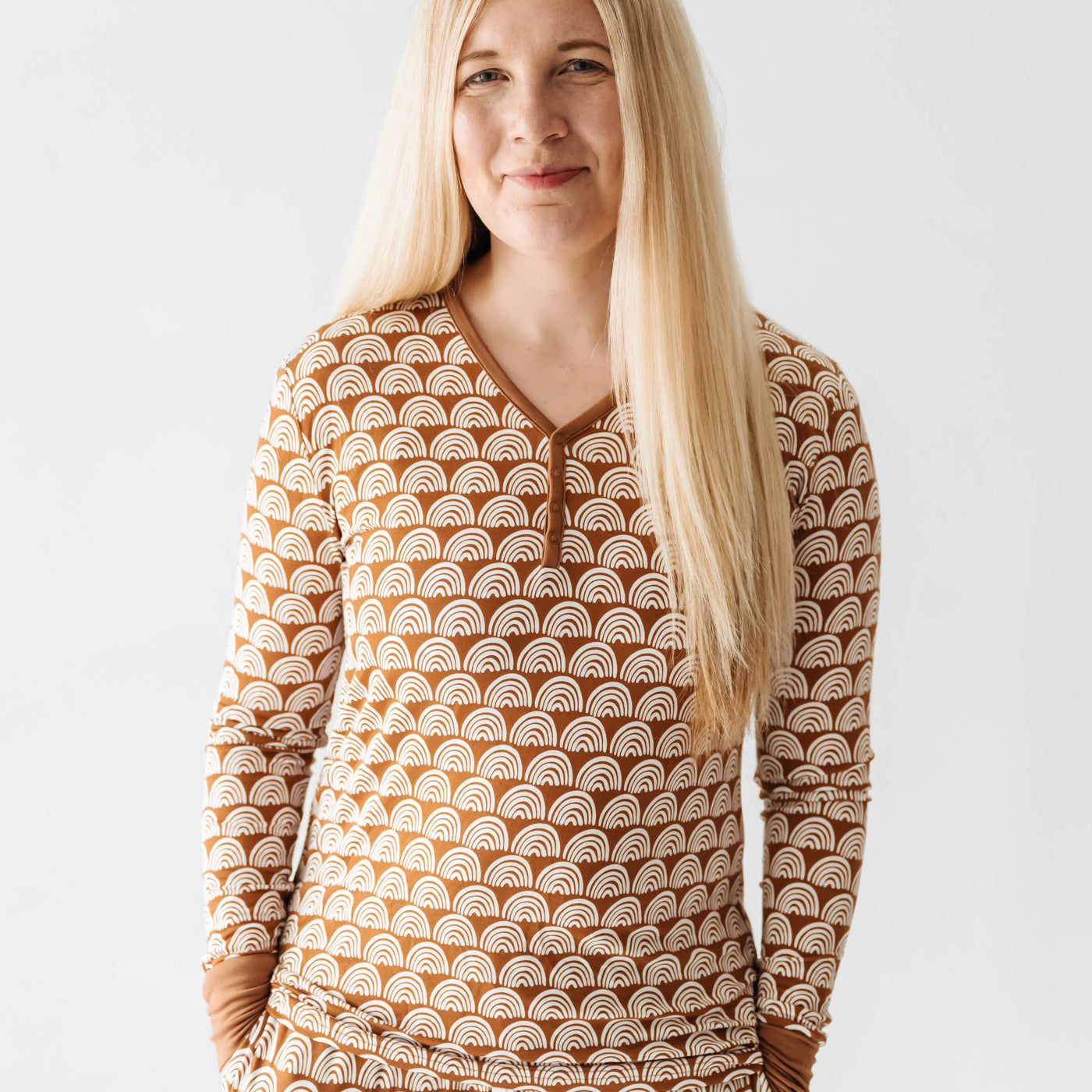 Rust Rainbows Women's Pajama Top、mySite、g9winljtr