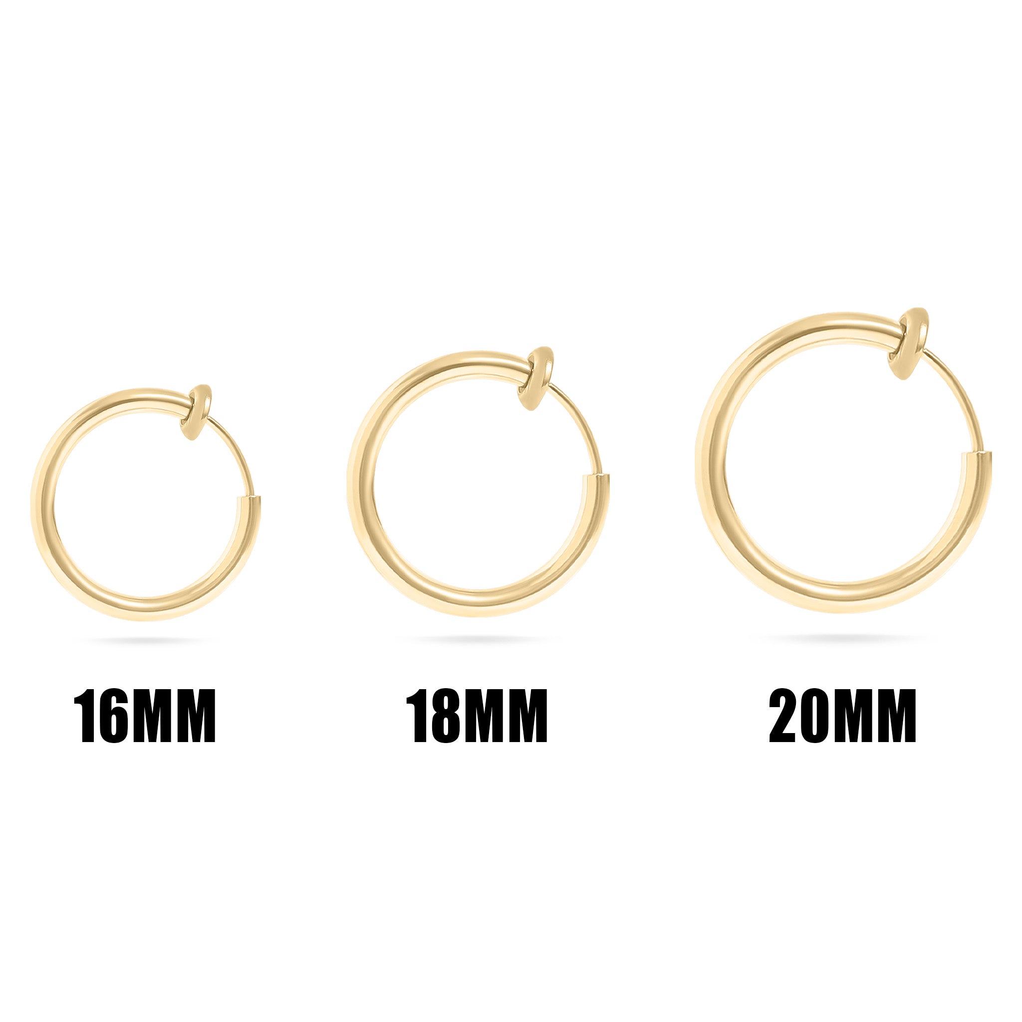 18K Gold PVD Stainless Steel Sliding Spring Huggie Hoop Earrings / ERJ0004、mySite、dreamappss