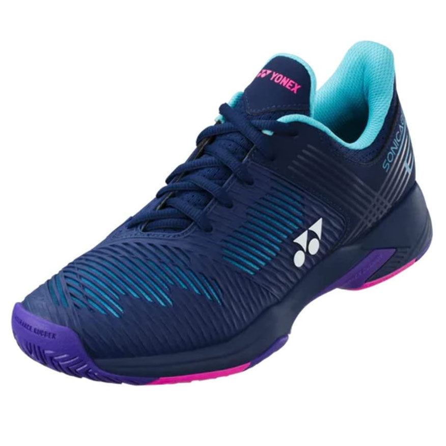 Yonex Power Cushion Sonicage 2 Women's Tennis Shoe (Navy/Blue Purple)、mySite、neckold