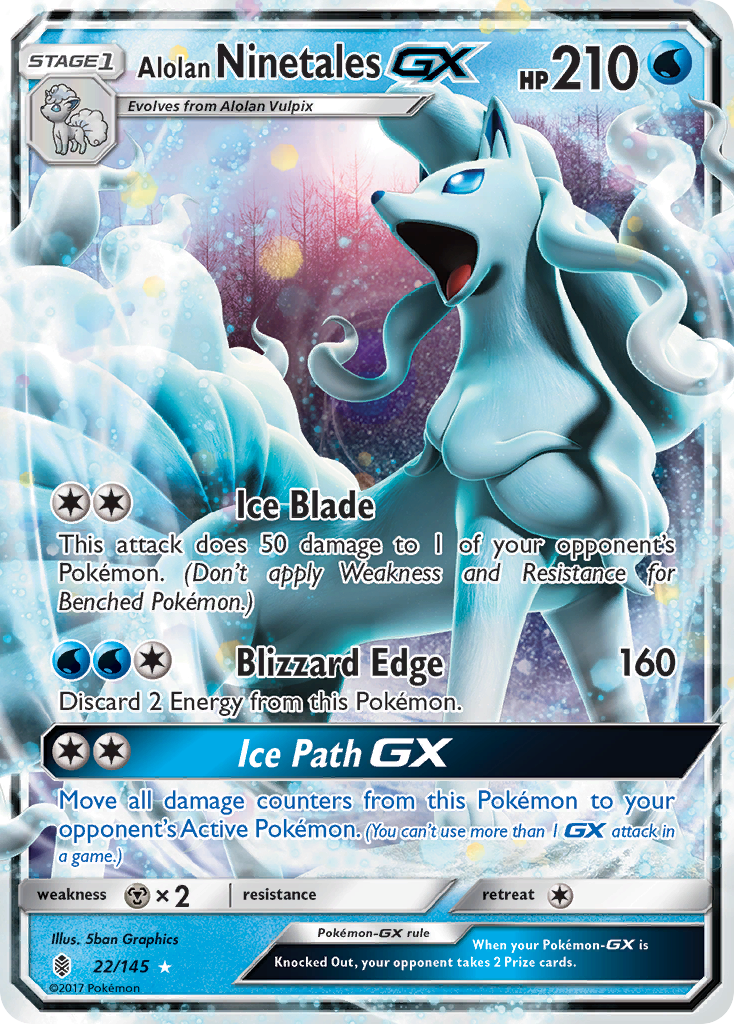 Alolan Ninetales GX (22/145) Sun & Moon: Guardians Rising、mySite、waistdrama